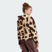 Зіп-худі Adidas Essentials 3-Stripes Animal Print High Pile Full-Zip Hoodie - Зображення 2